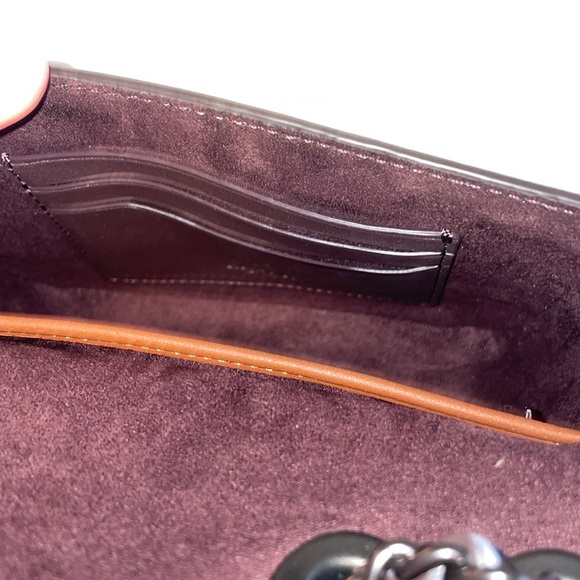 Gray Mini Coach Shoulder Bag with Adjustable Chain Strap - Picture 5 of 9